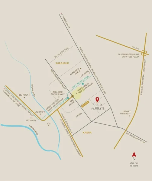 Sobha Aurum location 1